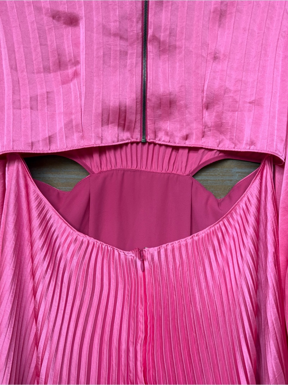 A.L.C. Naples Pleated Cut Handkerchief Dress Pink Event Summer Womens 14 - Picture 7 of 8